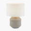 Meribel Grey Geo Textured Ceramic Table Lamp