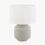 Meribel Grey Geo Textured Ceramic Table Lamp