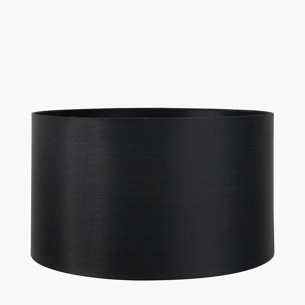 Dachshund Red Hand Painted Metal Table Lamp Base with Zara 40cm Black Silk Cylinder Lampshade