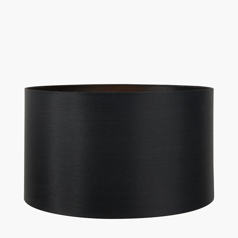 Dachshund Red Hand Painted Metal Table Lamp Base with Zara 40cm Black Silk Cylinder Lampshade