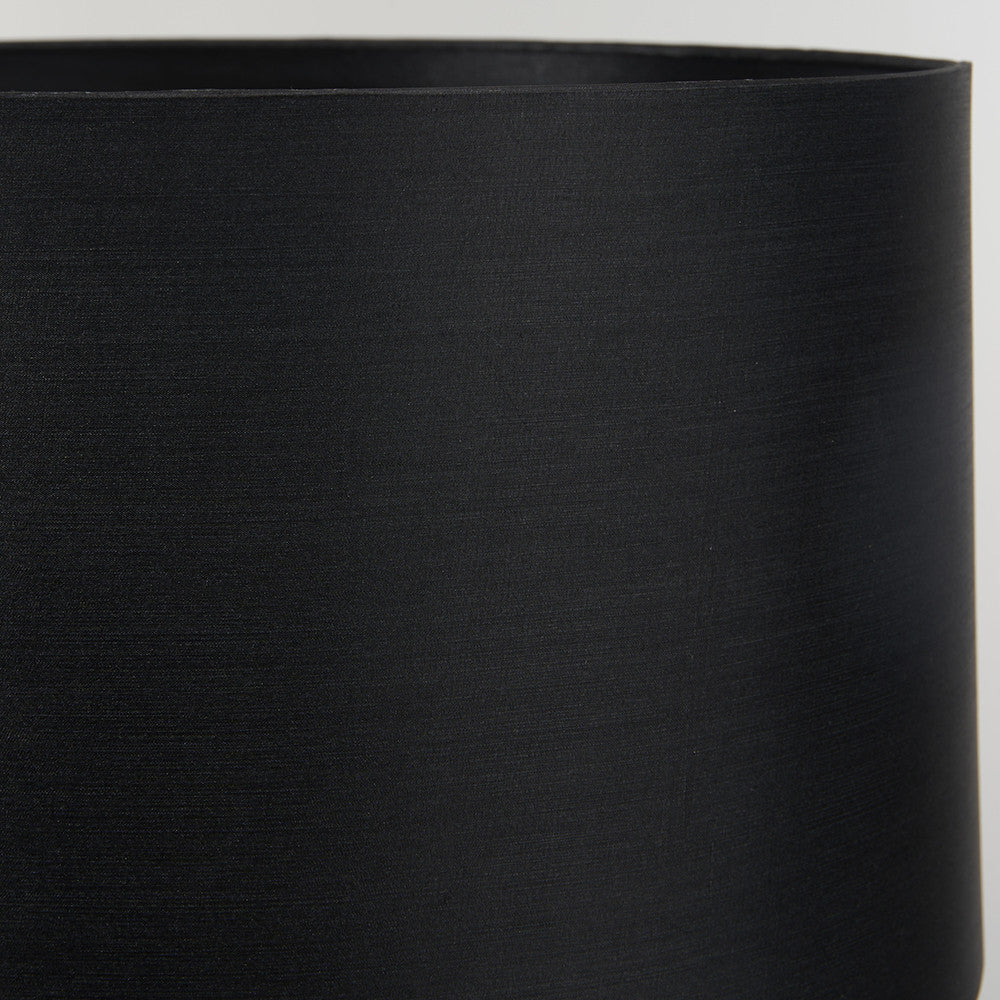 Dachshund Red Hand Painted Metal Table Lamp Base with Zara 40cm Black Silk Cylinder Lampshade