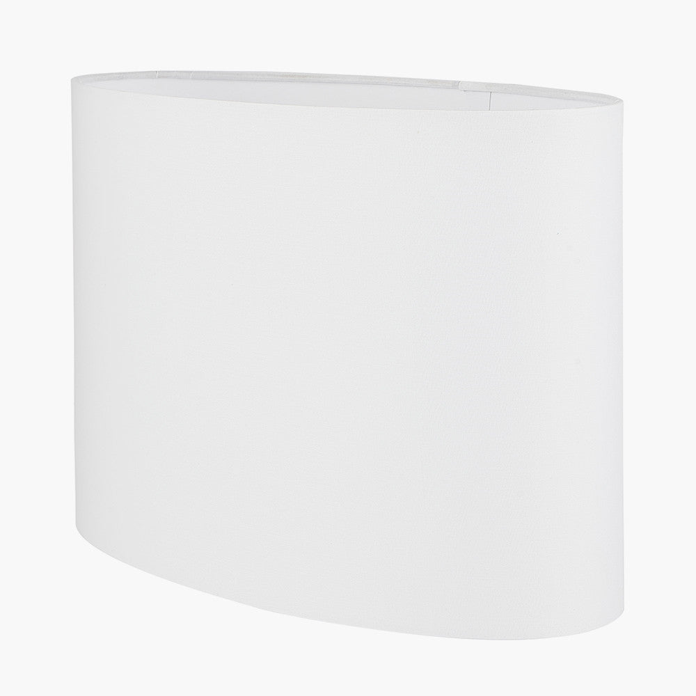 Osa Shiny Gold Metal Jaguar Table Lamp Base with Mia 40cm Ivory Oval Cotton Mix Lampshade