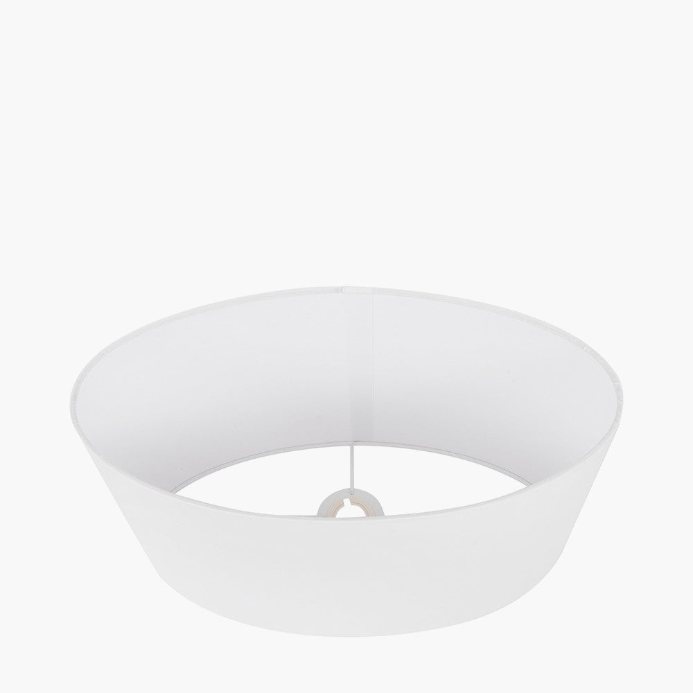 Osa Shiny Gold Metal Jaguar Table Lamp Base with Mia 40cm Ivory Oval Cotton Mix Lampshade