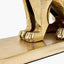 Osa Shiny Gold Metal Jaguar Table Lamp Base with Mia 40cm Ivory Oval Cotton Mix Lampshade