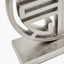 Orla Shiny Silver Metal Statement Circle Table Lamp