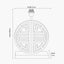 Orla Shiny Silver Metal Statement Circle Table Lamp