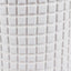 Malone Textured White Squares Design Stoneware Table Lamp Base with Harry 35cm Steel Grey Cotton Mix Cylinder Lampshade