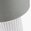 Malone Textured White Squares Design Stoneware Table Lamp Base with Harry 35cm Steel Grey Cotton Mix Cylinder Lampshade