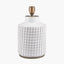 Malone Textured White Squares Design Stoneware Table Lamp