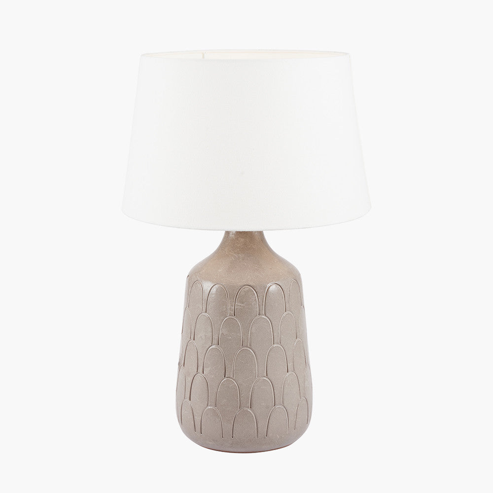 Coco Grey Gloss Arch Design Stoneware Table Lamp