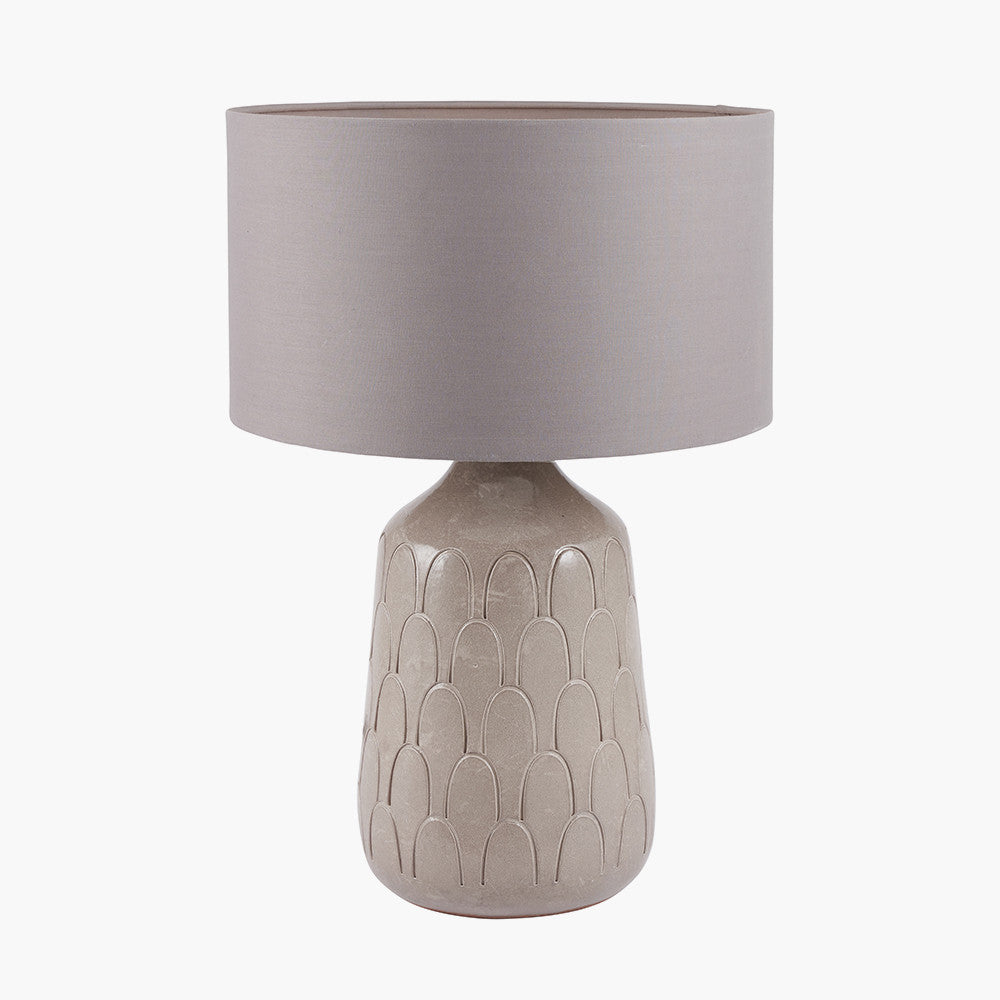 Coco Grey Gloss Arch Design Stoneware Table Lamp