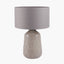 Coco Grey Gloss Arch Design Stoneware Table Lamp