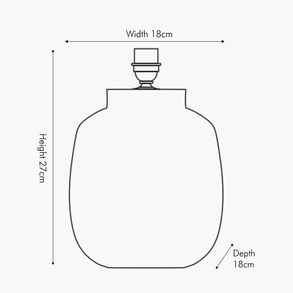 Alina White Dot Design Small Stoneware Table Lamp