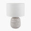 Alina White Dot Design Small Stoneware Table Lamp