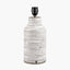 Alina White Dot Design Stoneware Table Lamp Base with Lino 30cm Grey Self Lined Linen Cylinder Lampshade