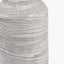 Alina White Dot Design Stoneware Table Lamp Base with Lino 30cm White Self Lined Linen Cylinder Lampshade