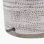Alina White Dot Design Stoneware Table Lamp Base with Lino 30cm White Self Lined Linen Cylinder Lampshade