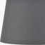 Willow White Leaf Detail Stoneware Table Lamp Base with Lys 40cm Steel Grey Self Lined Linen Tapered Lampshade