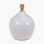 Willow White Leaf Detail Stoneware Table Lamp - Base Only