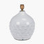 Willow White Leaf Detail Stoneware Table Lamp - Base Only