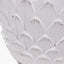 Willow White Leaf Detail Stoneware Table Lamp - Base Only