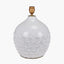 Willow White Leaf Detail Stoneware Table Lamp - Base Only