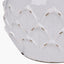 Willow White Leaf Detail Small Stoneware Table Lamp Base with Milos 25cm Pistachio Green Linen Tapered Lampshade