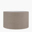 Willow White Leaf Detail Small Stoneware Table Lamp Base with Edward 30cm Natural Linen Cylinder Lampshade