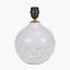 Willow White Leaf Detail Small Stoneware Table Lamp Base with Edward 30cm Pistachio Green Linen Cylinder Lampshade
