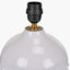 Willow White Leaf Detail Small Stoneware Table Lamp Base with Lys 25cm Steel Grey Self Lined Linen Tapered Lampshade