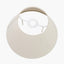Willow White Leaf Detail Small Stoneware Table Lamp Base with Seychelles 30cm Cream Slubby Cotton Empire Lampshade