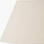 Willow White Leaf Detail Small Stoneware Table Lamp Base with Seychelles 30cm Cream Slubby Cotton Empire Lampshade