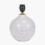 Willow White Leaf Detail Smal Stoneware Table Lamp - Base Only