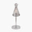 Monroe Smoke Glass and Silver Metal Waisted Table Lamp