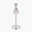 Monroe Smoke Glass and Silver Metal Waisted Table Lamp