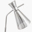 Monroe Smoke Glass and Silver Metal Waisted Table Lamp