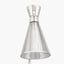 Monroe Smoke Glass and Silver Metal Waisted Table Lamp
