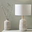 Dambula Grey Wash Wood Textured Tall Neck Table Lamp - Base Only