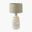 Dambula Grey Wash Wood Textured Tall Neck Table Lamp - Base Only
