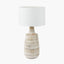 Dambula Grey Wash Wood Textured Tall Neck Table Lamp - Base Only