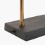 Zeta Matt Black and Antique Brass Table Lamp