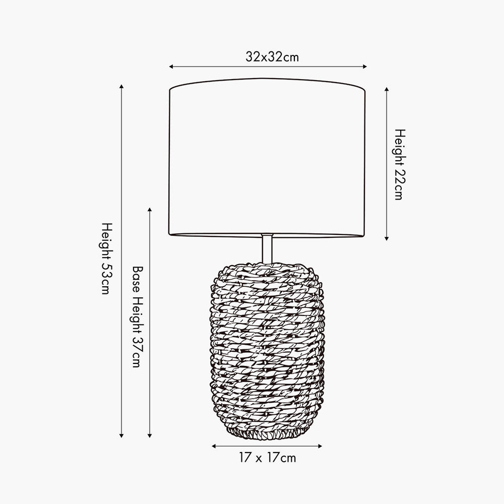 Acer Natural Woven Tall Table Lamp