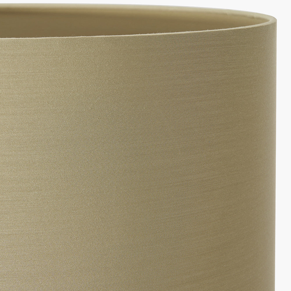 Celia Taupe and White Pattern Ceramic Table Lamp Base with Harry 30cm Taupe Cotton Mix Cylinder Lampshade