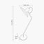 Camden Matt White Metal Angle Arm Task Table Lamp