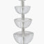 Rosa Glass and Silver Table Lamp Base with Harry 30cm Black Cotton Mix Cylinder Lampshade