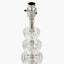 Rosa Glass and Silver Table Lamp Base with Harry 30cm Black Cotton Mix Cylinder Lampshade