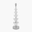 Rosa Glass and Silver Table Lamp Base with Harry 30cm Taupe Cotton Mix Cylinder Lampshade