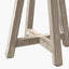 Whitby Grey Wash Wood Tapered 4 Post Table Lamp Base with Henry 35cm White Handloom Cylinder Lampshade