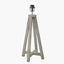 Whitby Grey Wash Wood Tapered 4 Post Table Lamp - Base Only