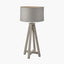 Whitby Grey Wash Wood Tapered 4 Post Table Lamp - Base Only